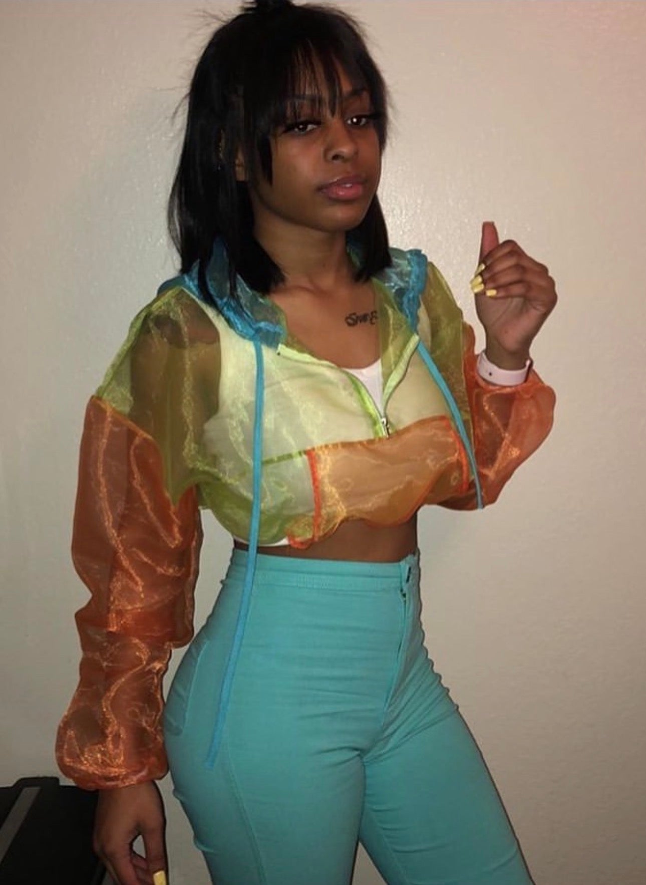 Neon Cocky Crop Jacket | Sz Small