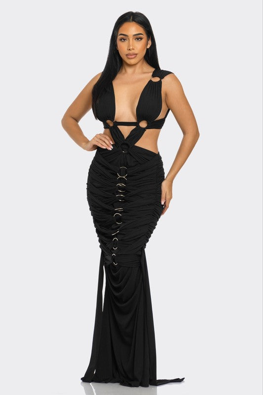 Sahara Mystique Pleated Gown | 3 COLORS