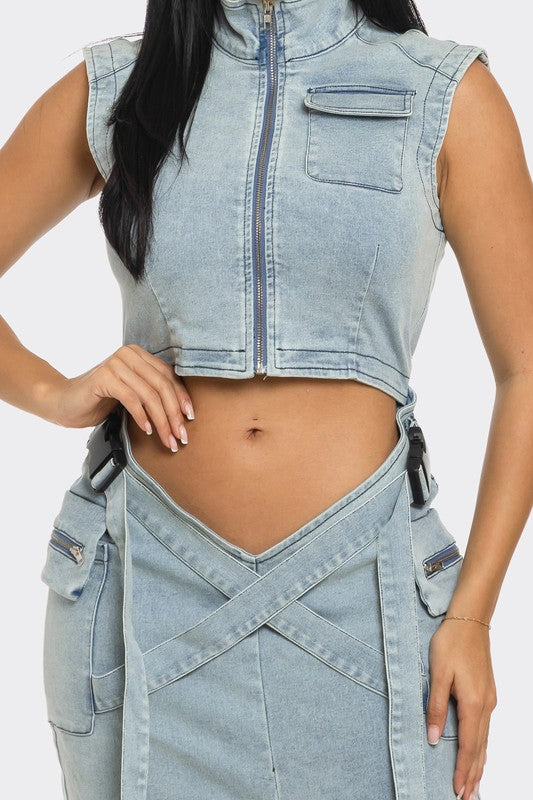 ENVY ME | Tailor Denim Co-ord Set