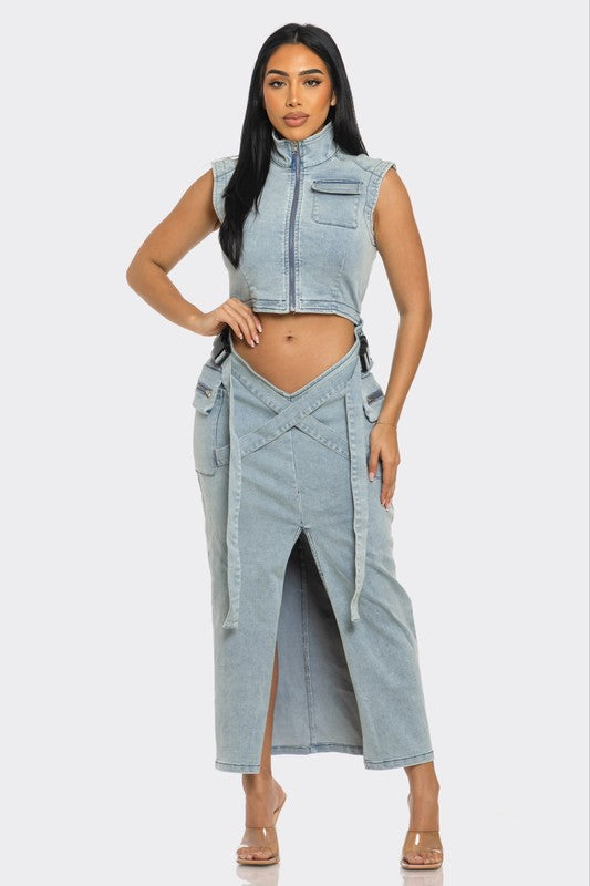 ENVY ME | Tailor Denim Co-ord Set