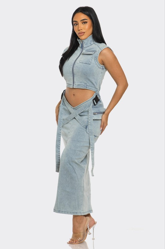 ENVY ME | Tailor Denim Co-ord Set