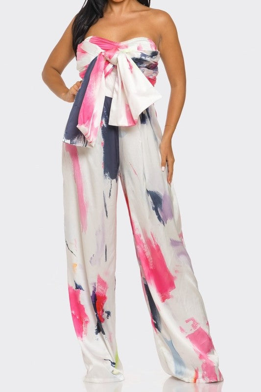 Painting on the Wall Wide Leg Jumpsuit