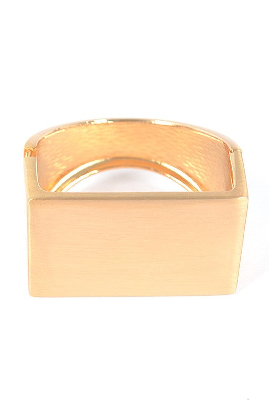 Satin Brushed Finish Iconic Square Bangle