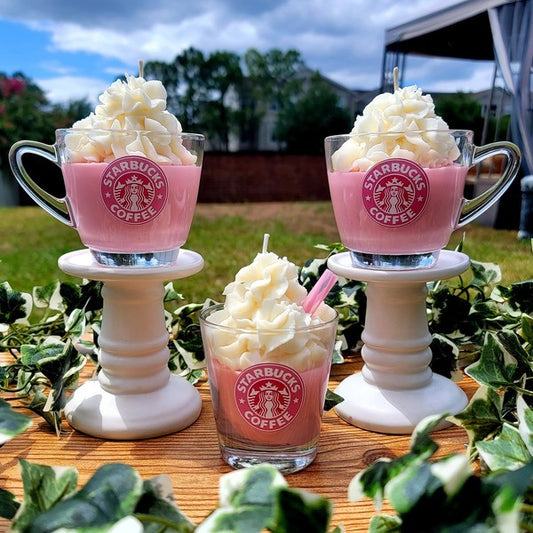 Starbucks | Cafe pink drink mug theme soy candle