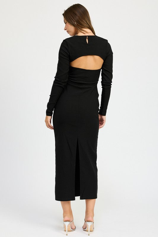 LOVER GIRL | CUTOUT MIDI DRESS