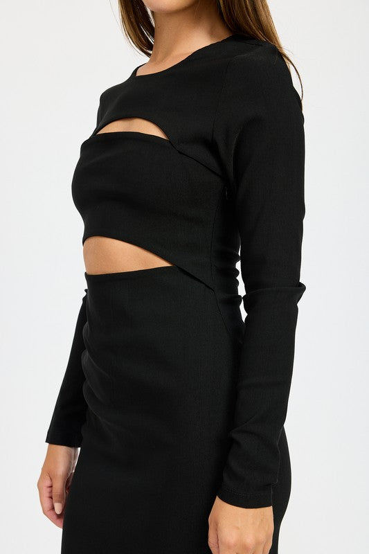 LOVER GIRL | CUTOUT MIDI DRESS
