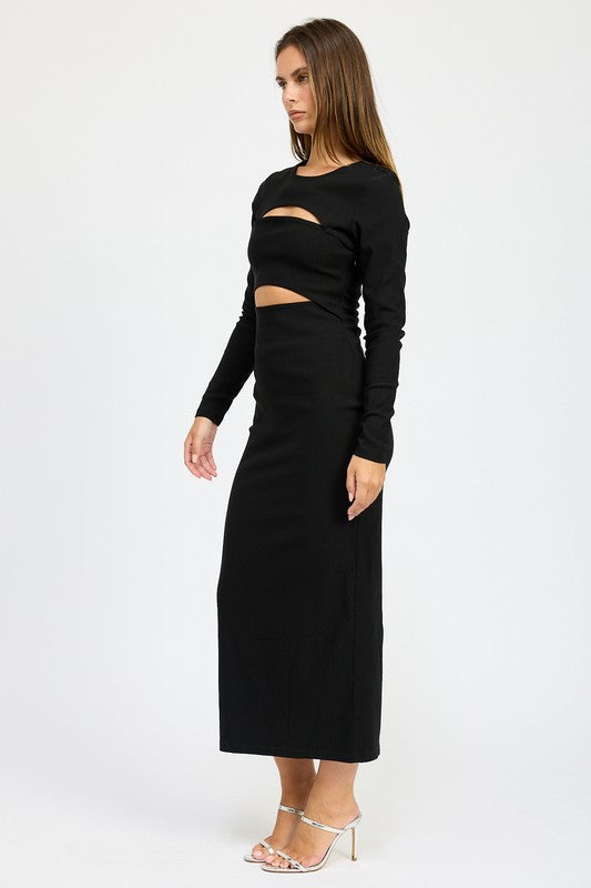 LOVER GIRL | CUTOUT MIDI DRESS