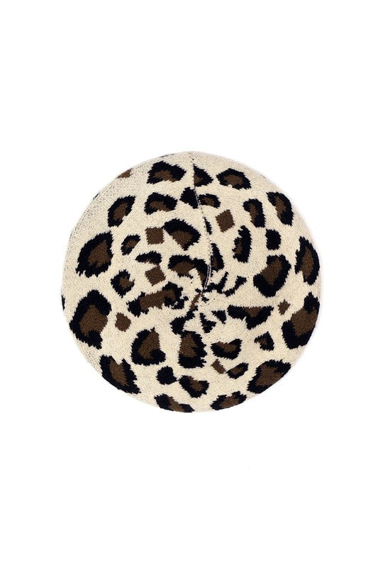 Leopard Stretch Beret | 5 Colors
