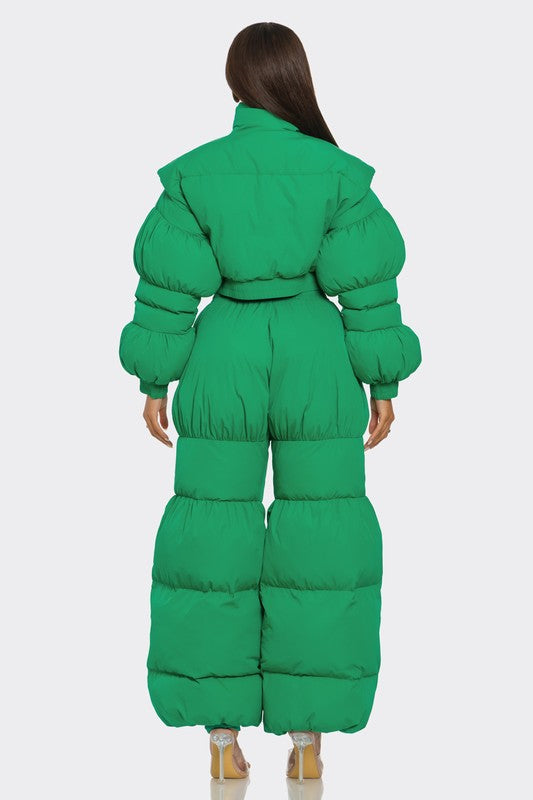 Green Fashion Puff Set