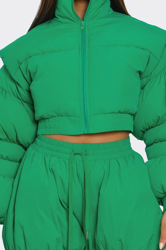 Green Fashion Puff Set