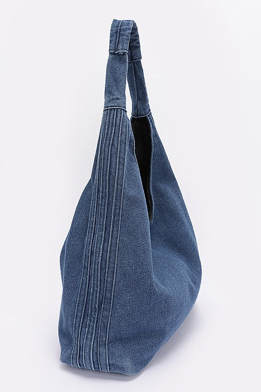 Denim Oversize Hobo Bag