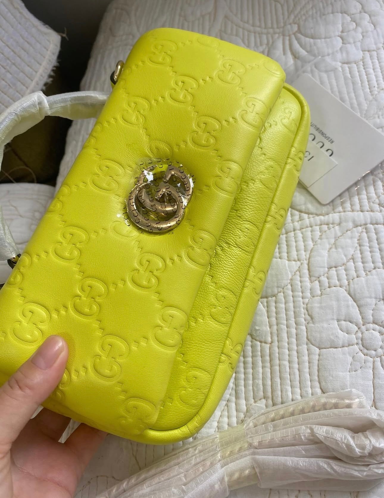 GREEN GG MILANO MINI TOP HANDLE BAG