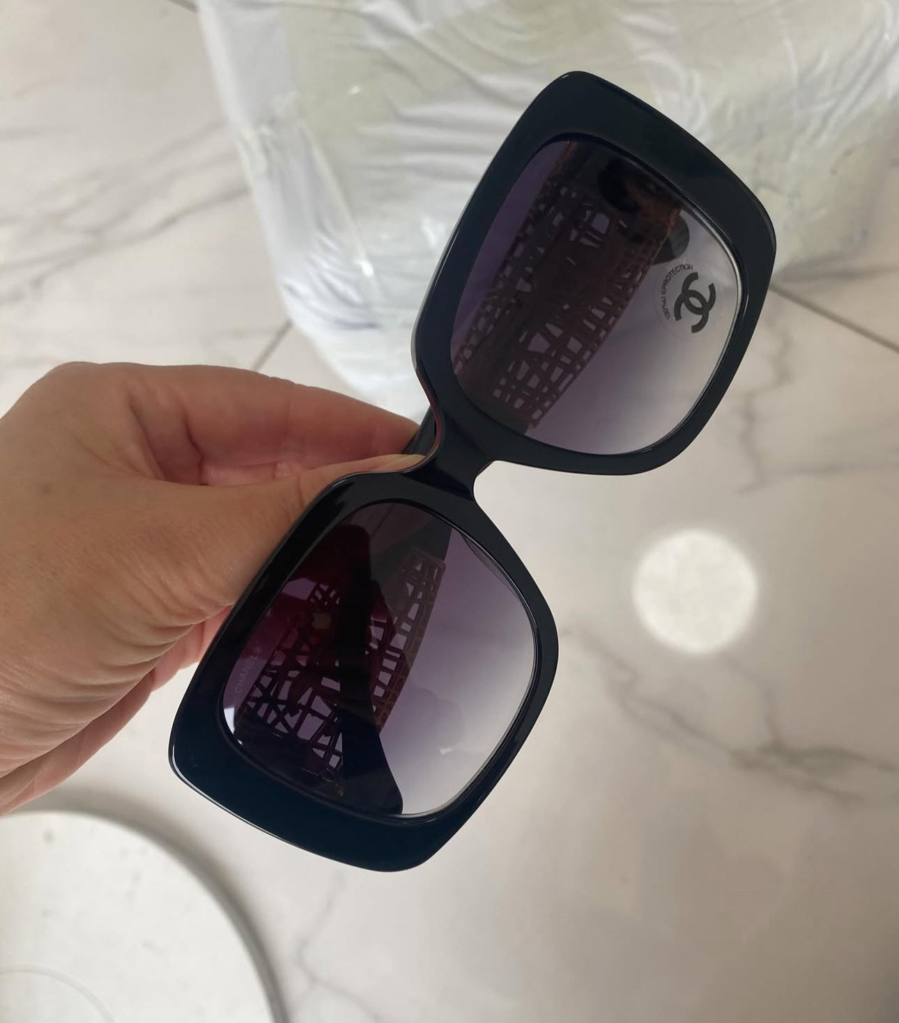 Coco SQUARE SUNGLASSES Acetate & Metal Black