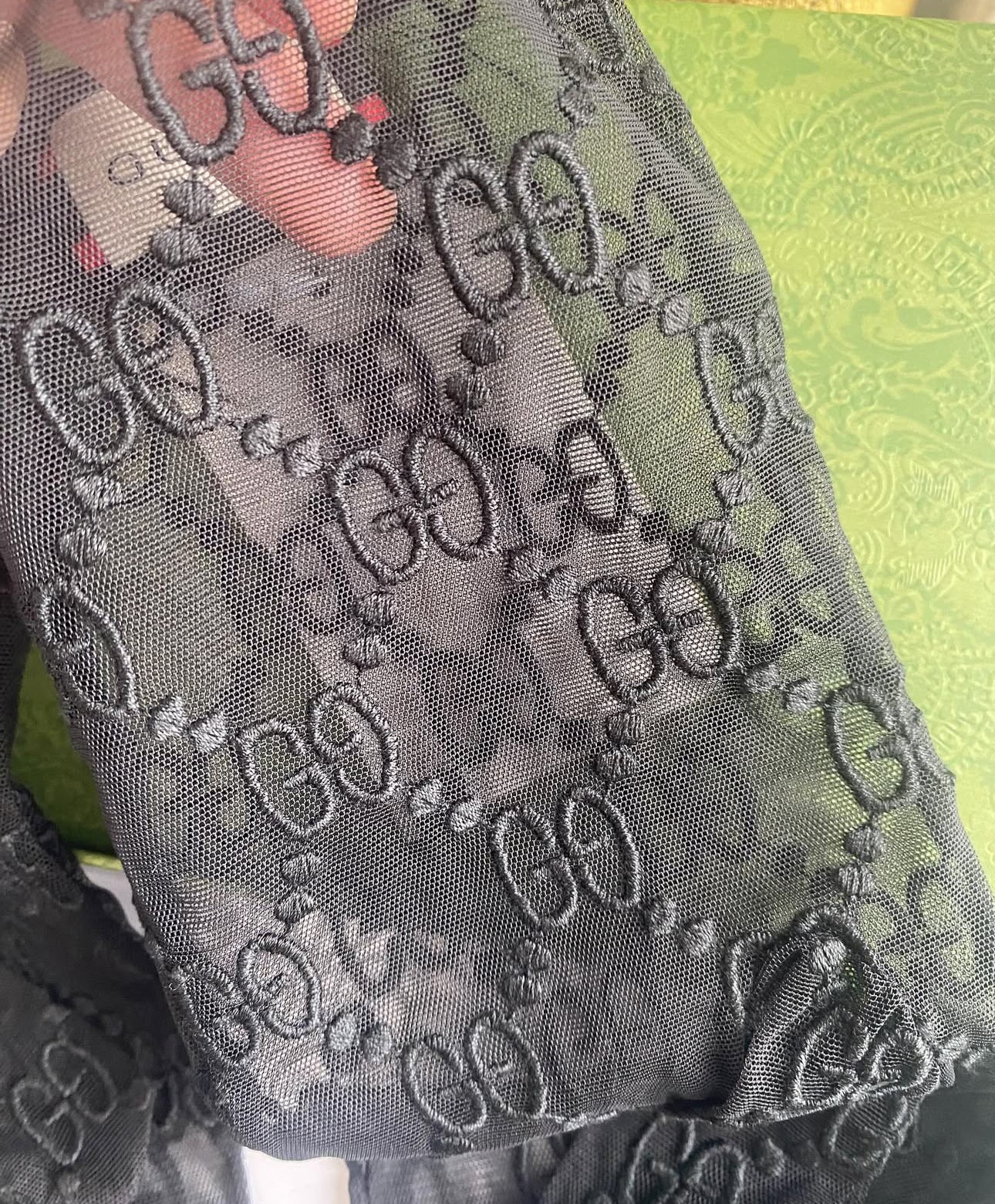 Guantes de tul con motivo GG