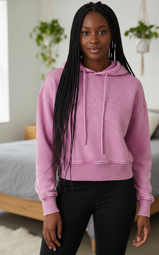 PINK WASH HOODIE SZ MEDIUM