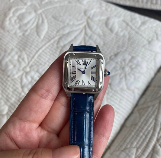 Cartier Blue Roman Dial Watch