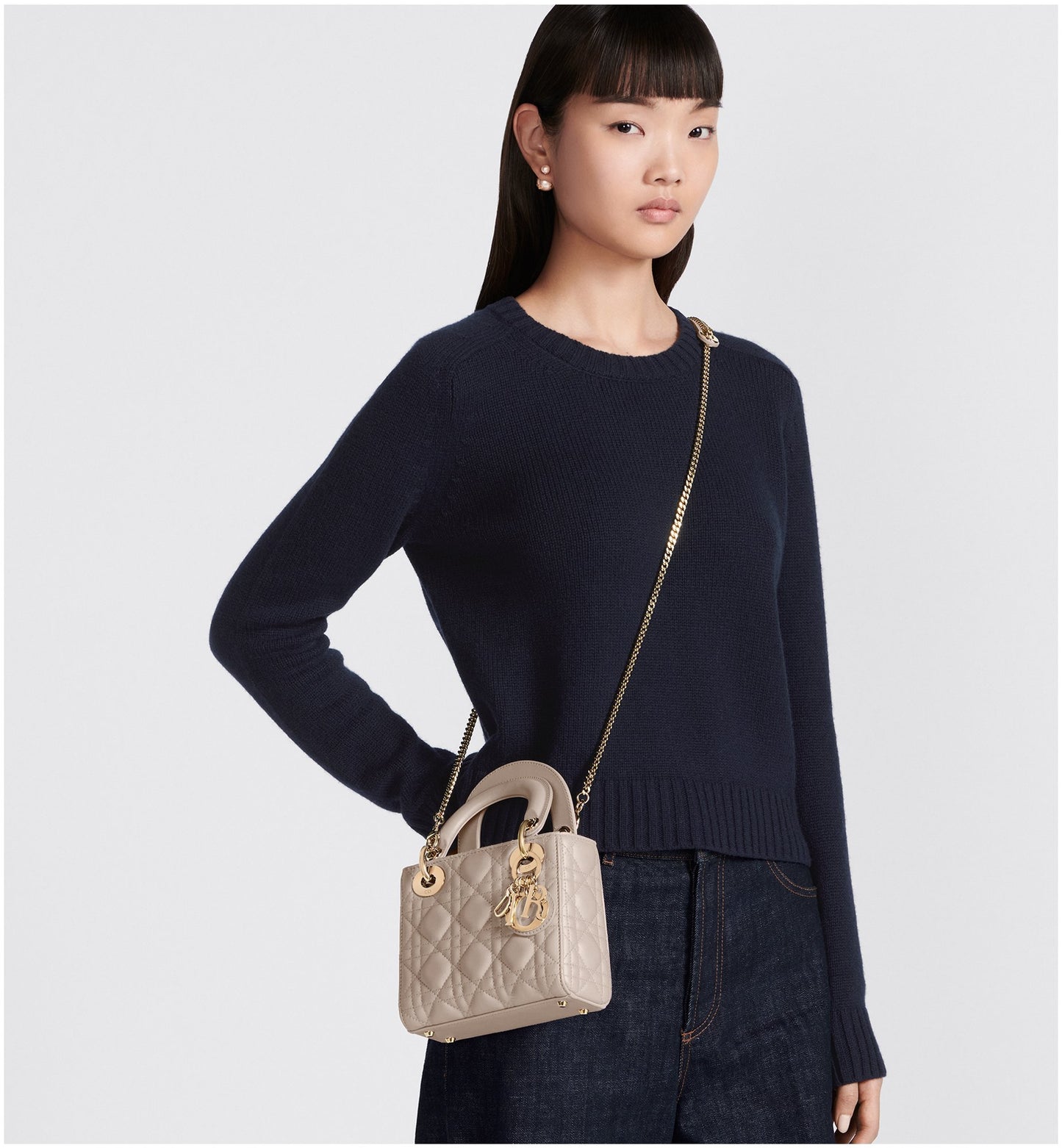 Powder Beige Mini Lady D I O R Bag