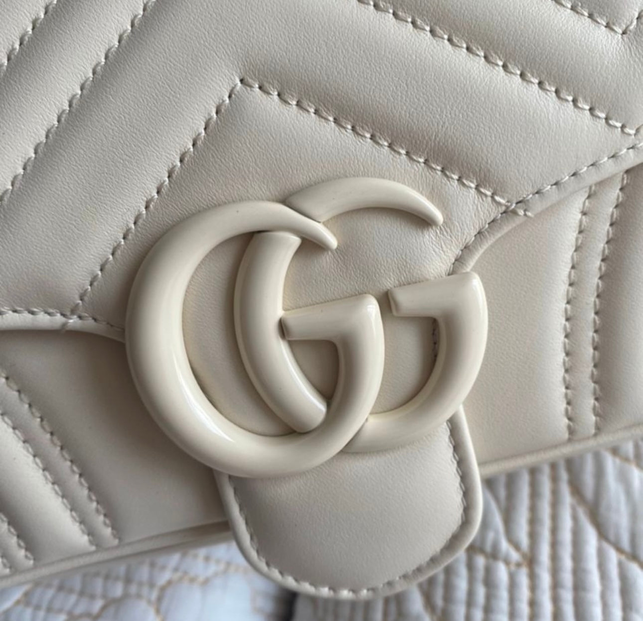 White Marmont Shoulder Bag