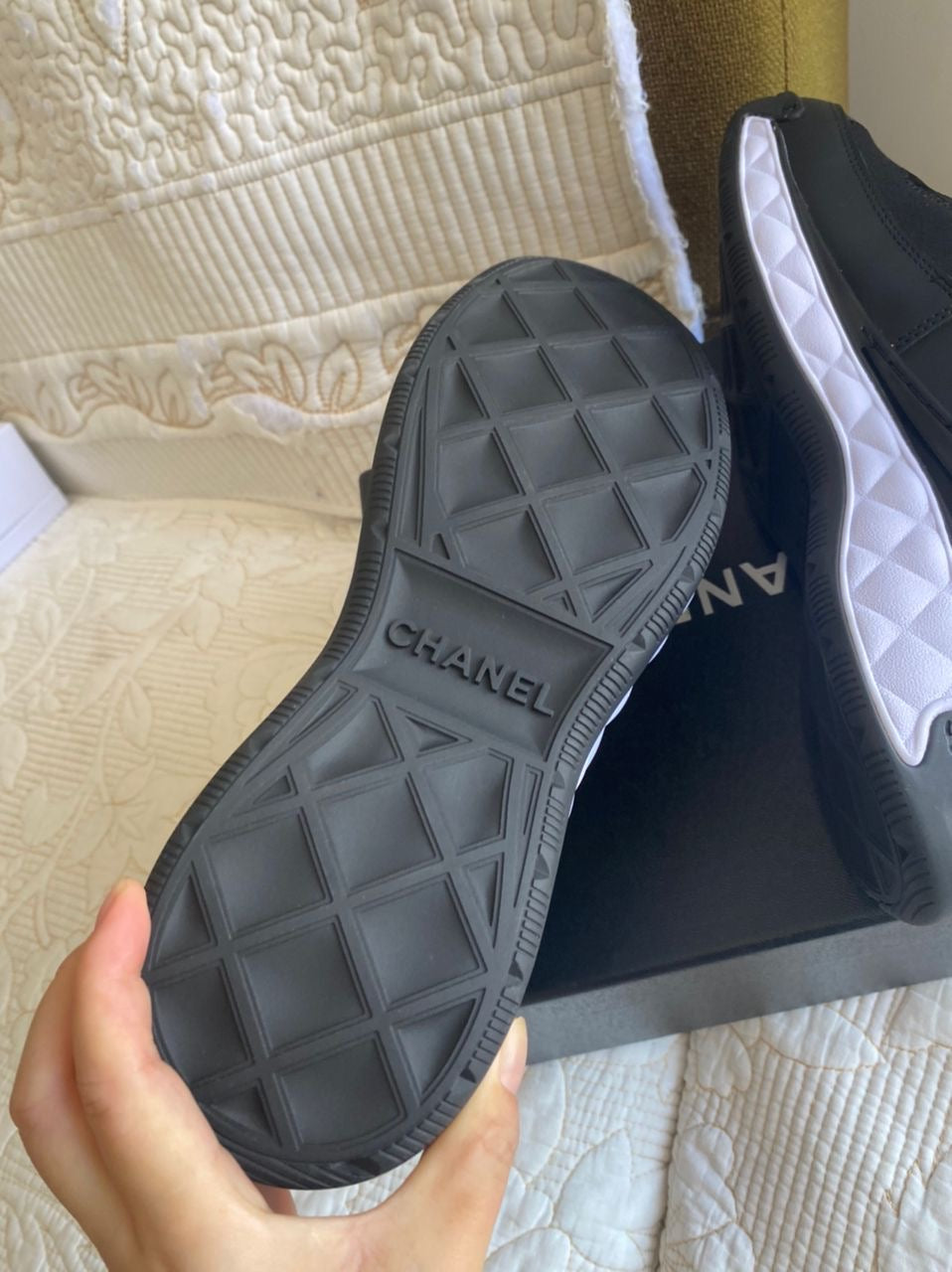 Sneaker Coco en cuir de veau velours