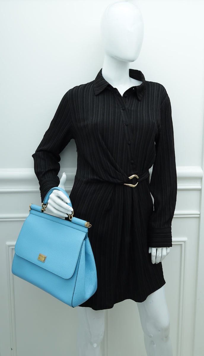 DG Baby Blue Dauphine Regular Sicily Bag