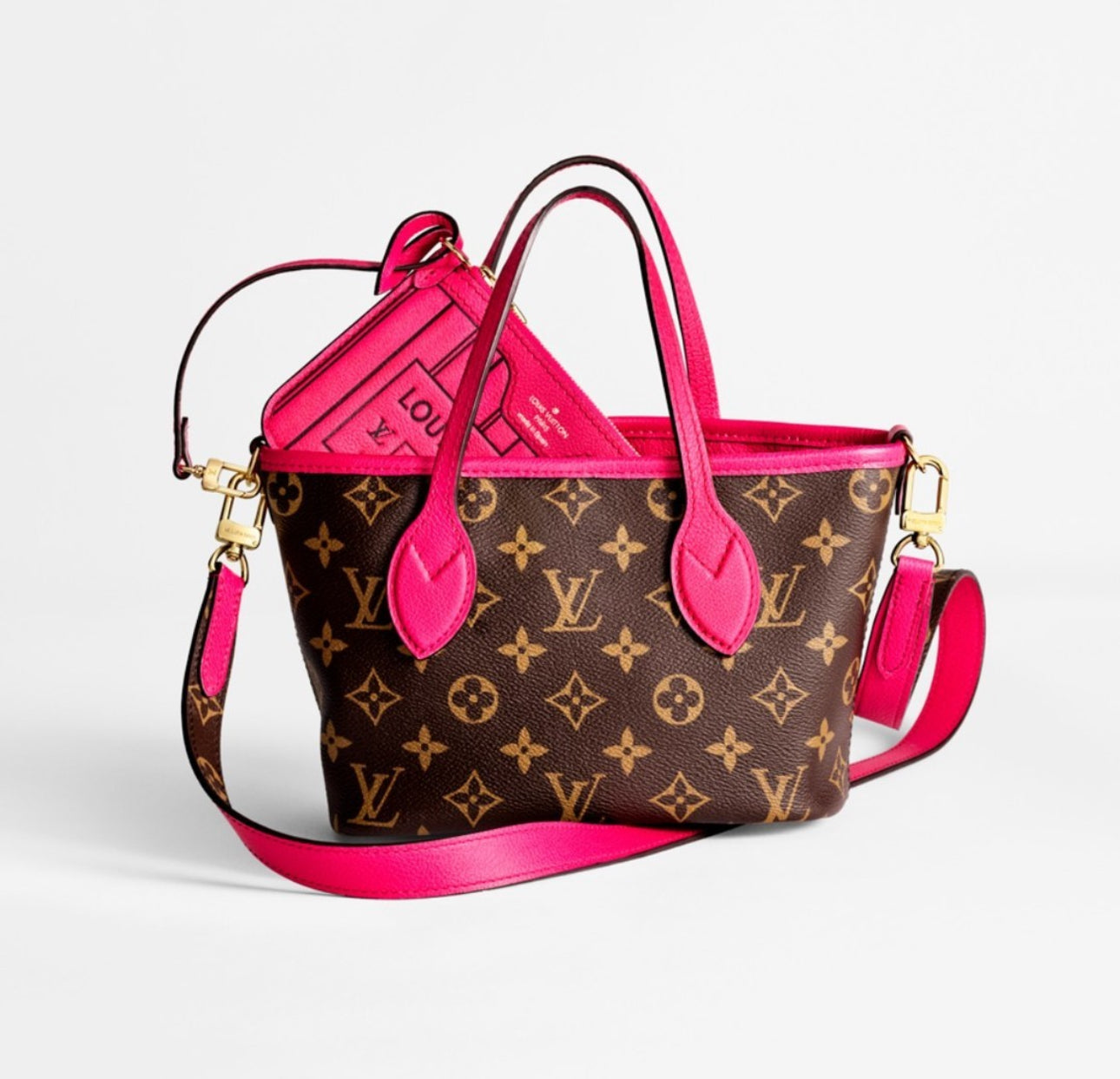 Pink Neverfull Bandoulière Inside Out BB