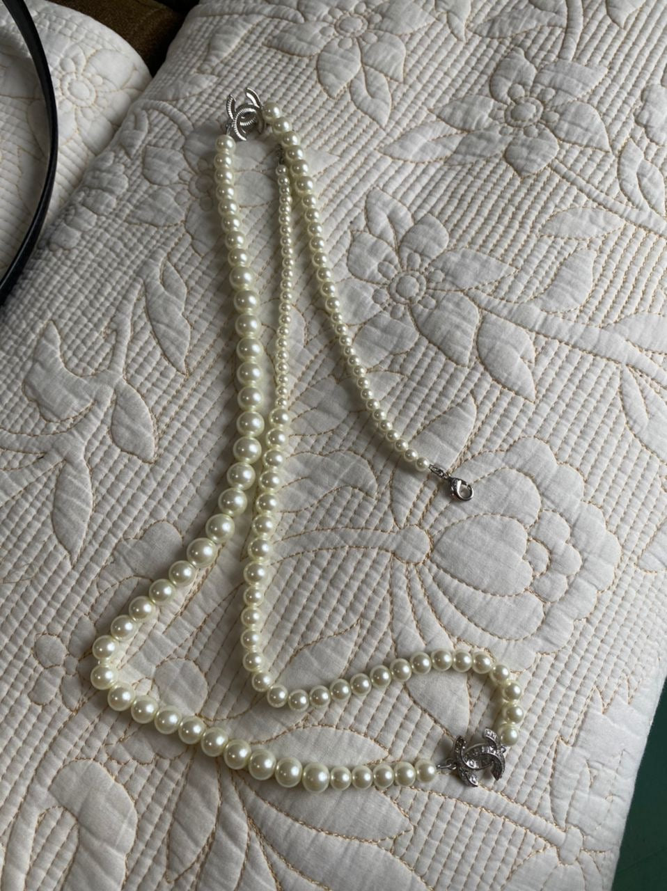 Pearl Logo Necklace