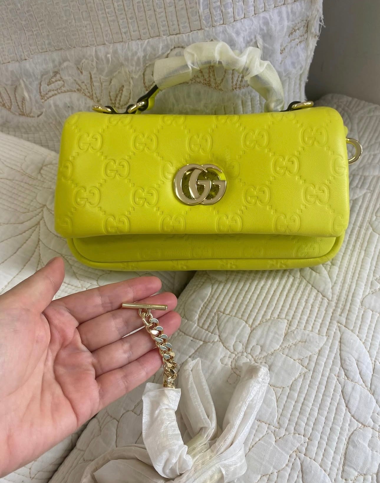 GREEN GG MILANO MINI TOP HANDLE BAG