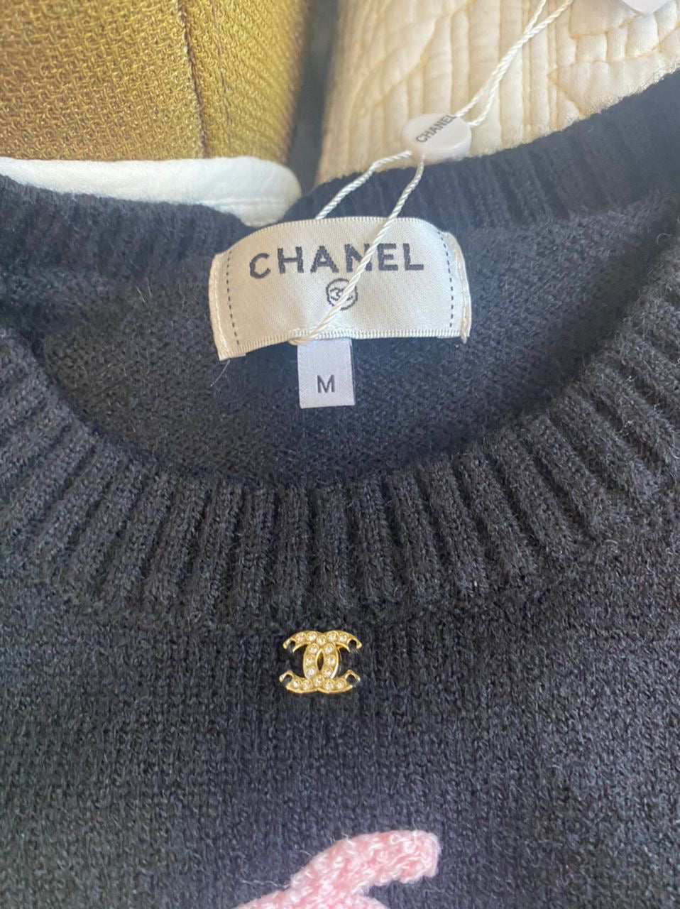 Coco Logo Knit Short Sleeve Sweater