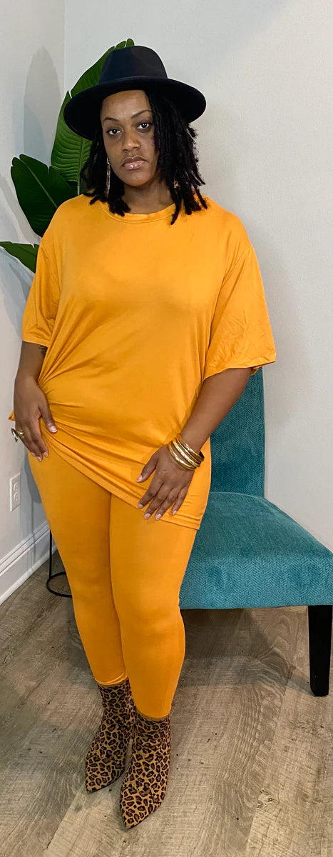Plus Size Lounge Set | Oversized Shirt & Leggings (2 for $60) 1X 2X 3X