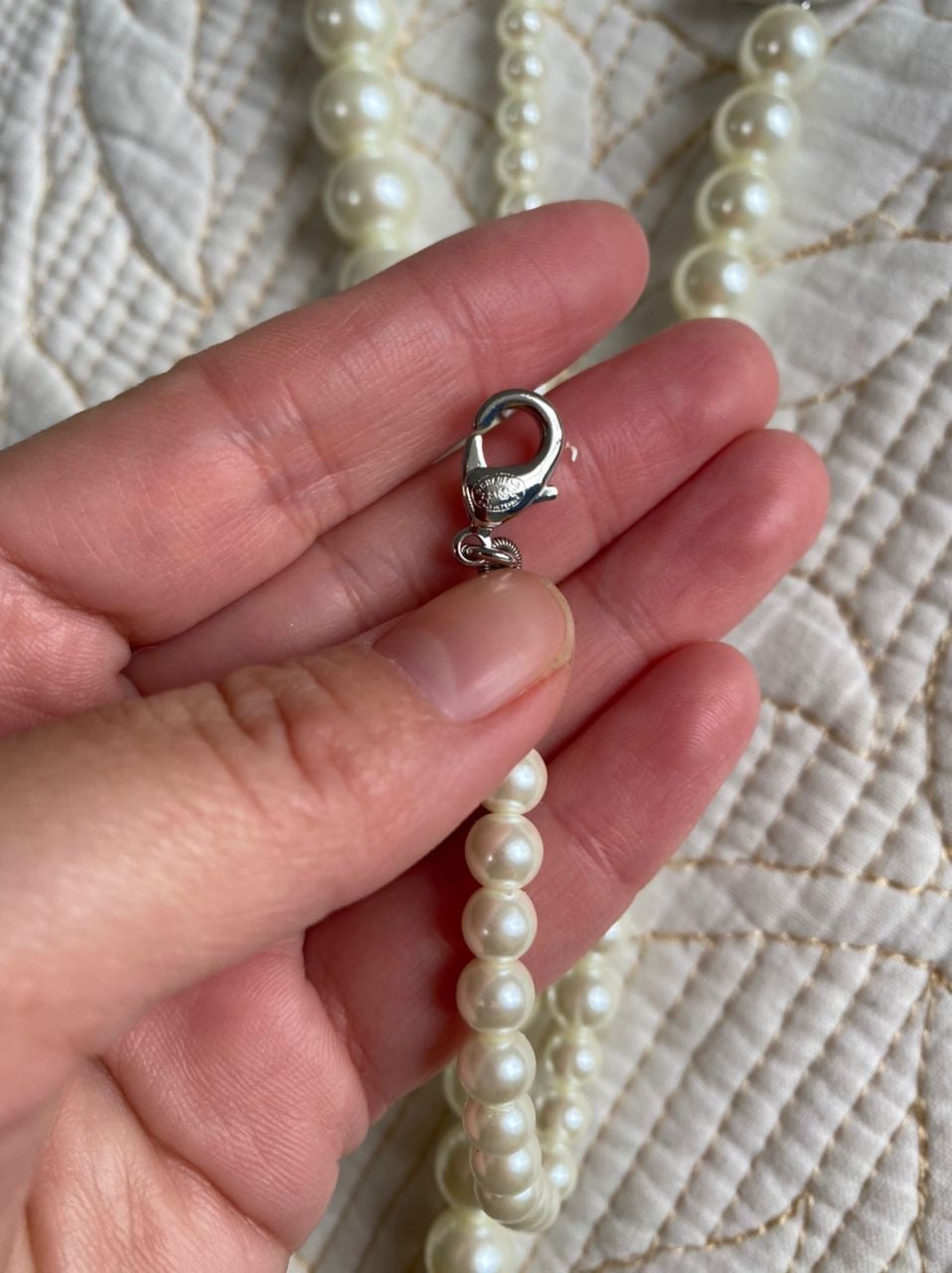 Pearl Logo Necklace