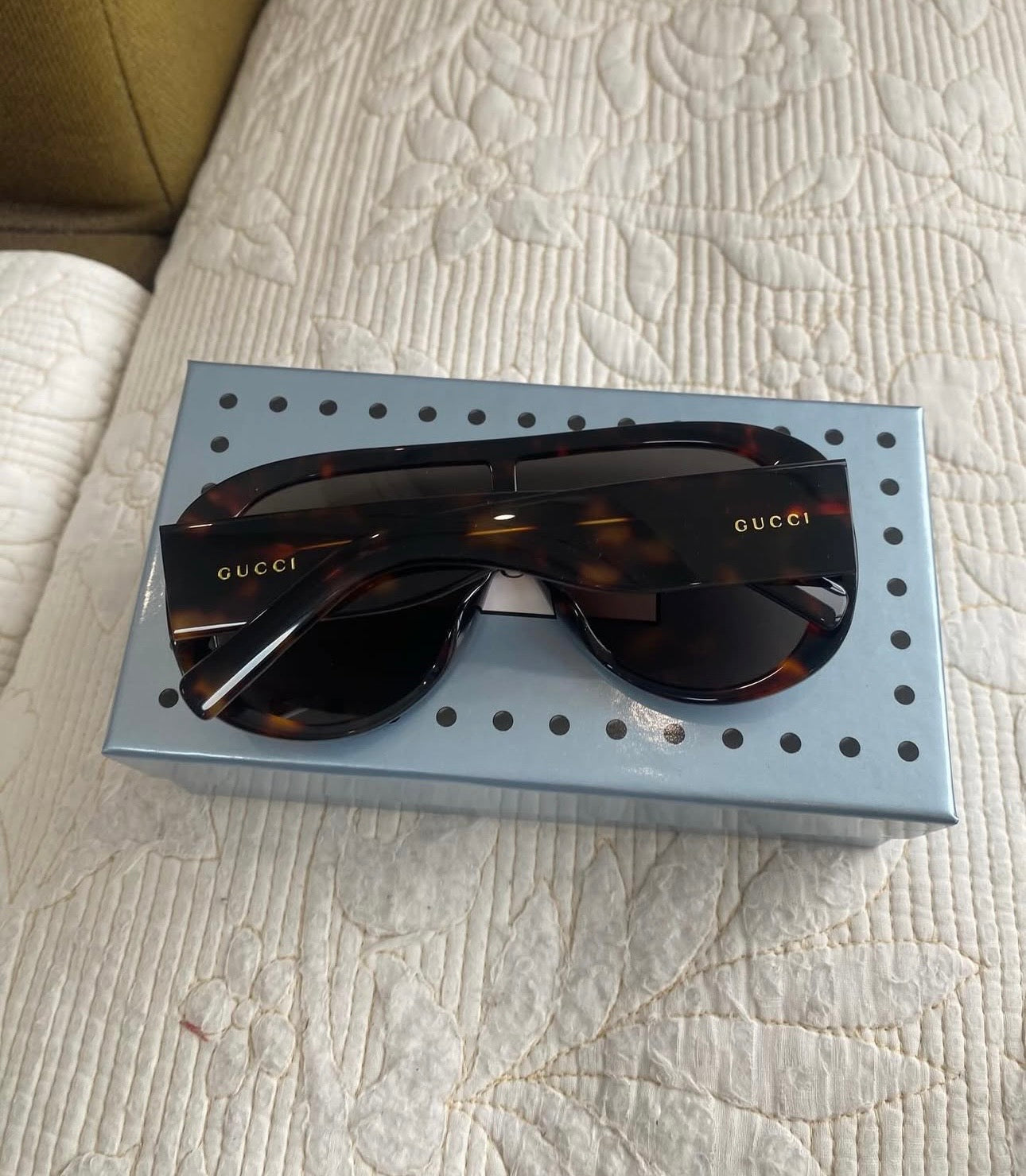Rectangular frame sunglasses | Dark brown Tortoiseshell