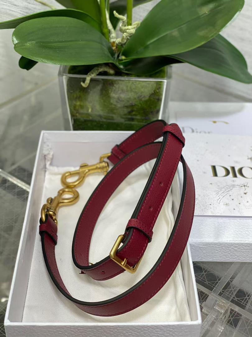 Red w/ Gold Hardware CD Saddle Bag (Long Strap)