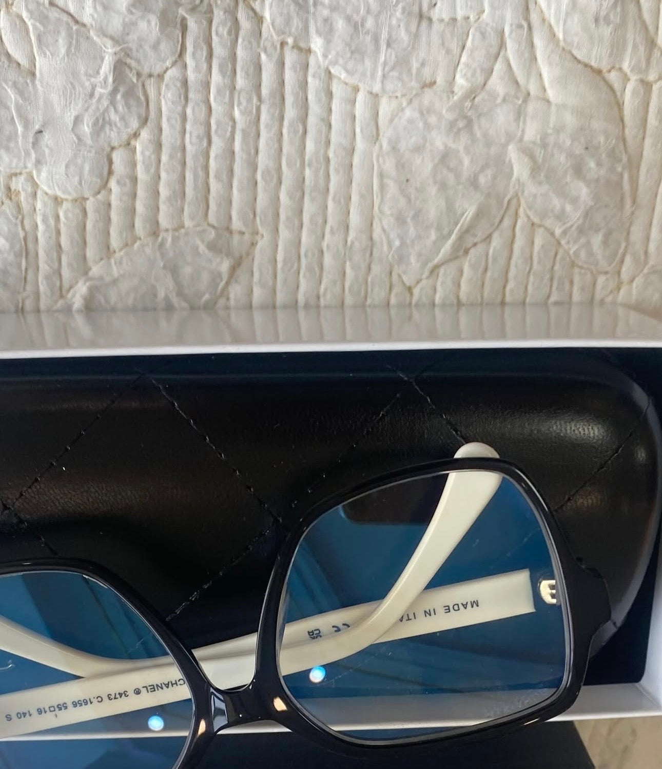 COCO SQUARE EYEGLASSES | Frame: Acetate, Black & White