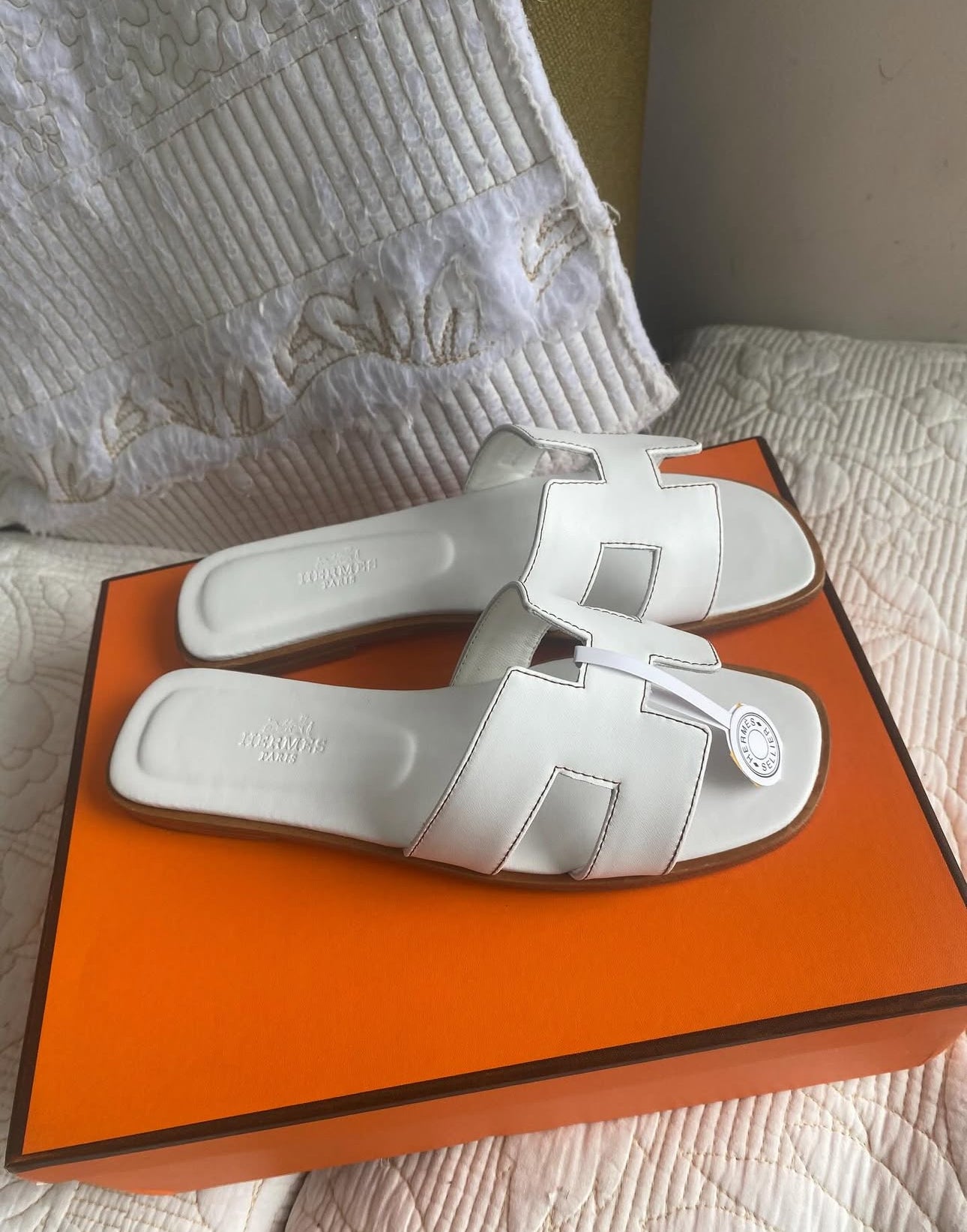 All White Oran Sandals