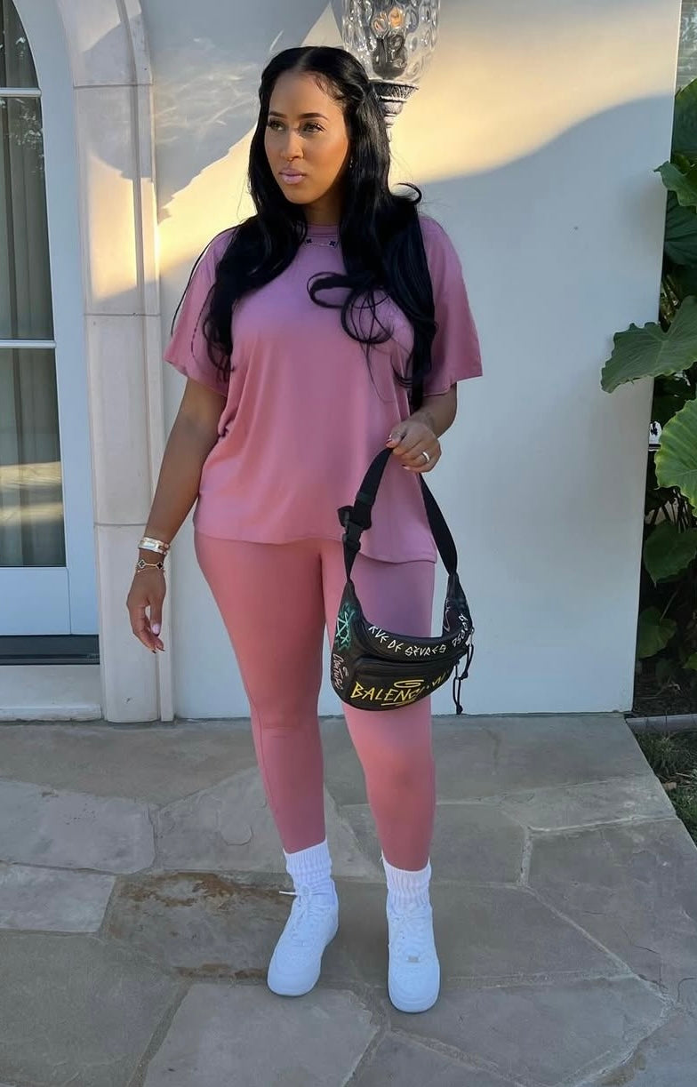 Basics Lounge Set Oversized T-shirt & Leggings Set (2 for $60) Small Med Large