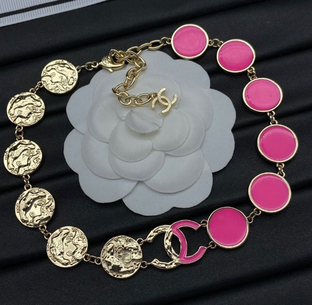 Coco Gold & Pink Choker