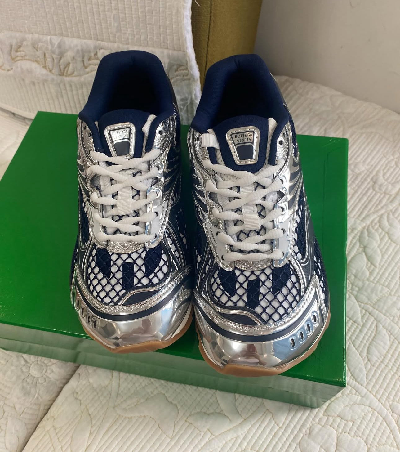 Bottega Orbit Low Top Sneaker (Unisex) Abyss-Silver