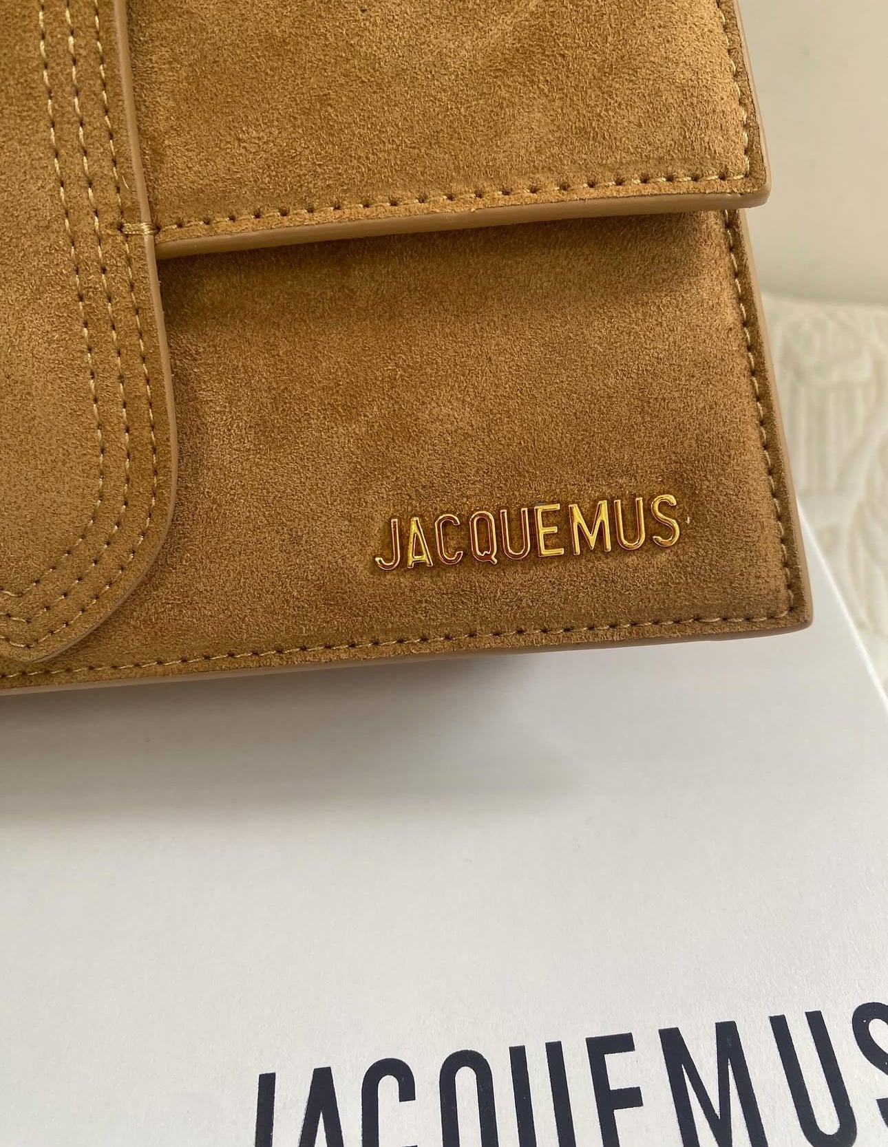 Jacquemus Le Bambino suede shoulder bag