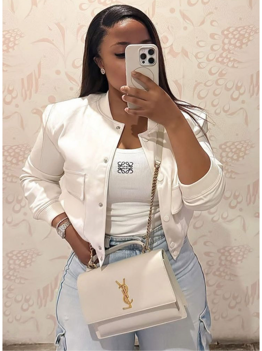 White Sunset Medium Shoulder Bag
