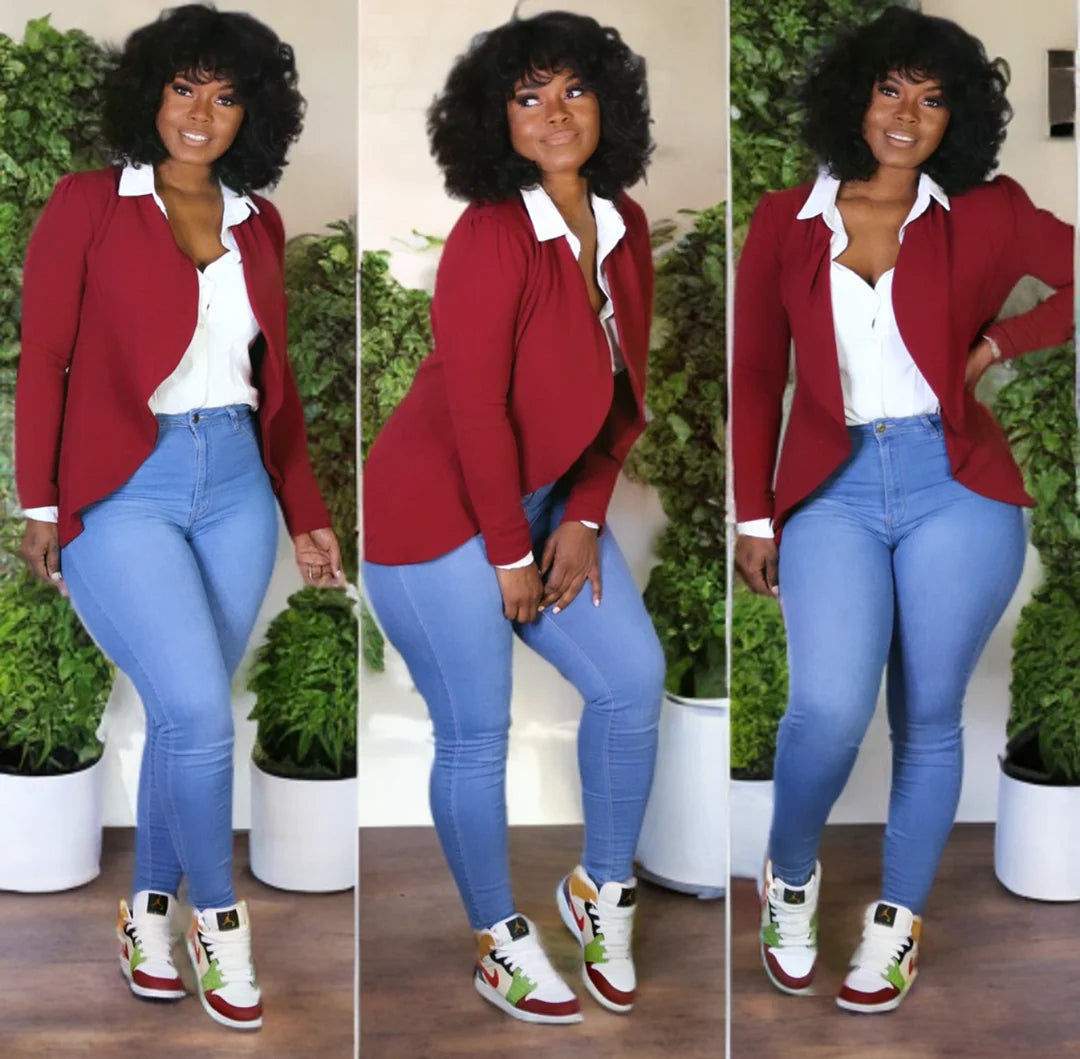 Solid Stretch Essential Blazer (15 Colors) Small Med Large