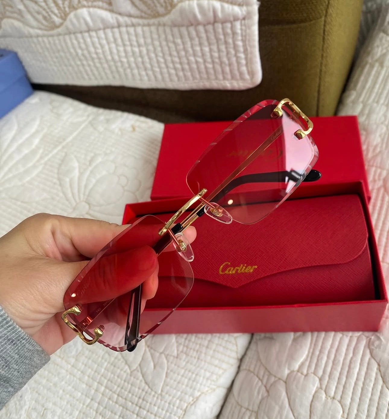 Cartier C-Décor Gold Wire Red Tint