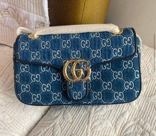 Denim Blue Marmont Shoulder Bag