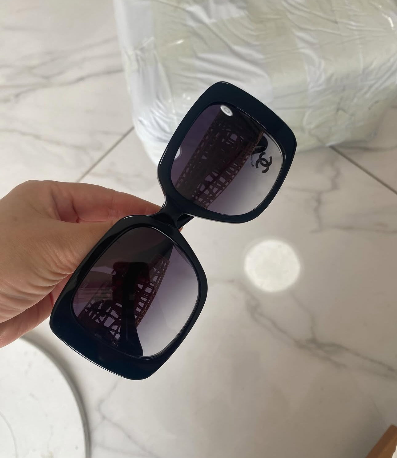 Coco SQUARE SUNGLASSES Acetate & Metal Black