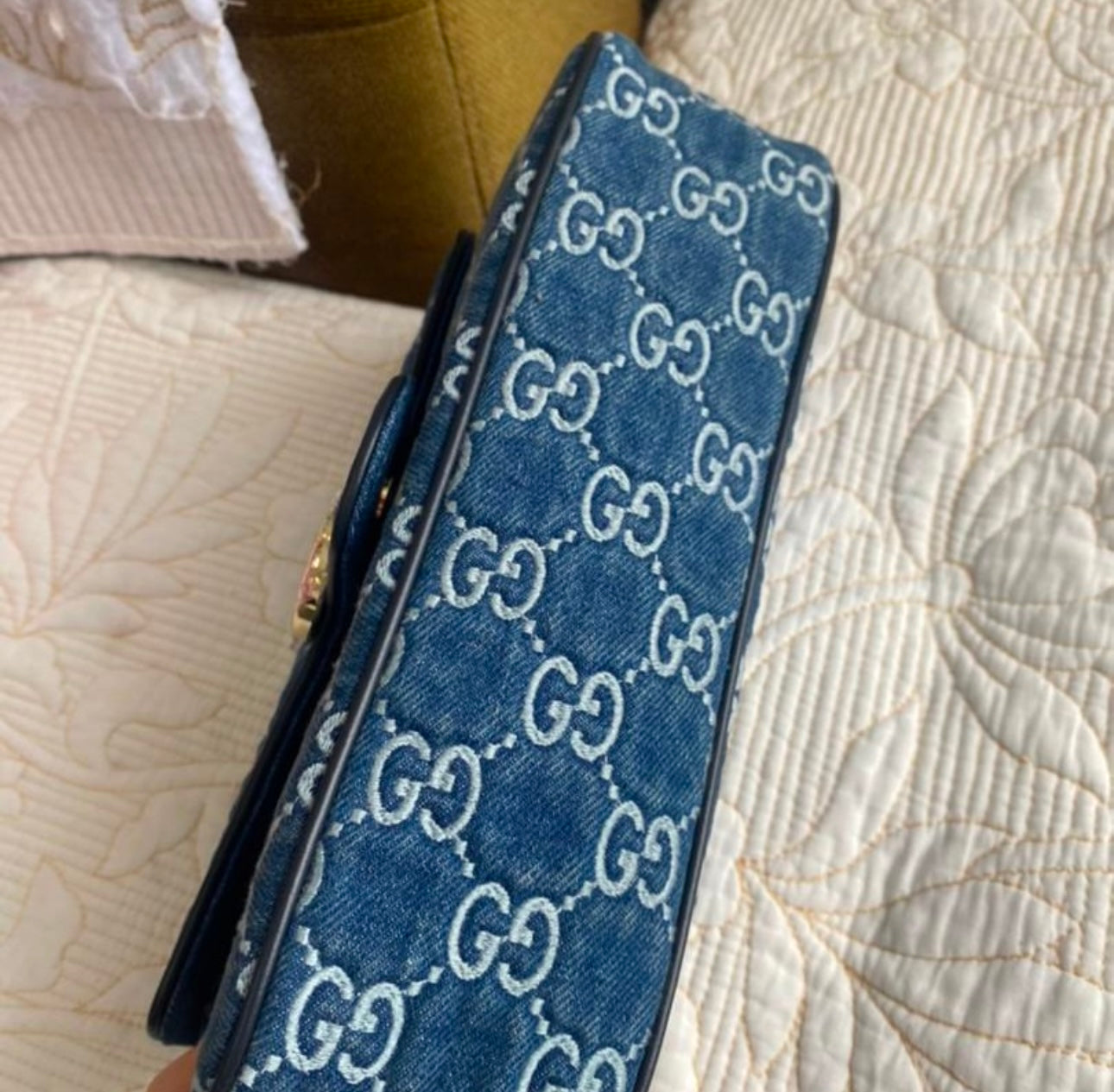 Denim Blue Marmont Shoulder Bag