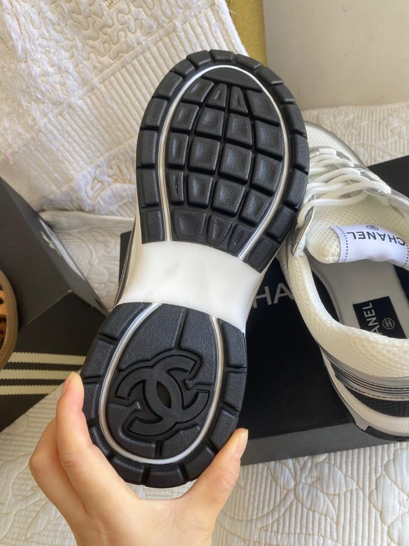 Silver Coco Logo Mesh Trainers