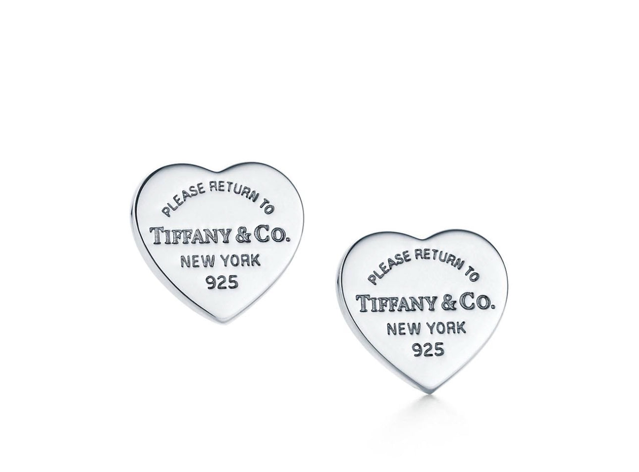 Heart Tag Stud Earrings