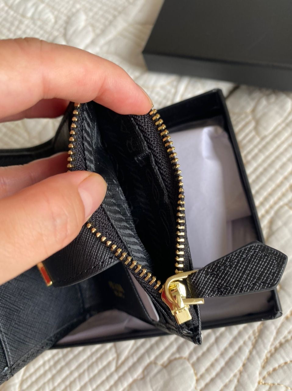 PRADA | Small Leather Wallet with Triangle Snap