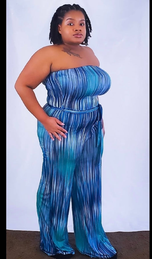 Yummy Jumpsuit With Self Belt (3X ONLY)