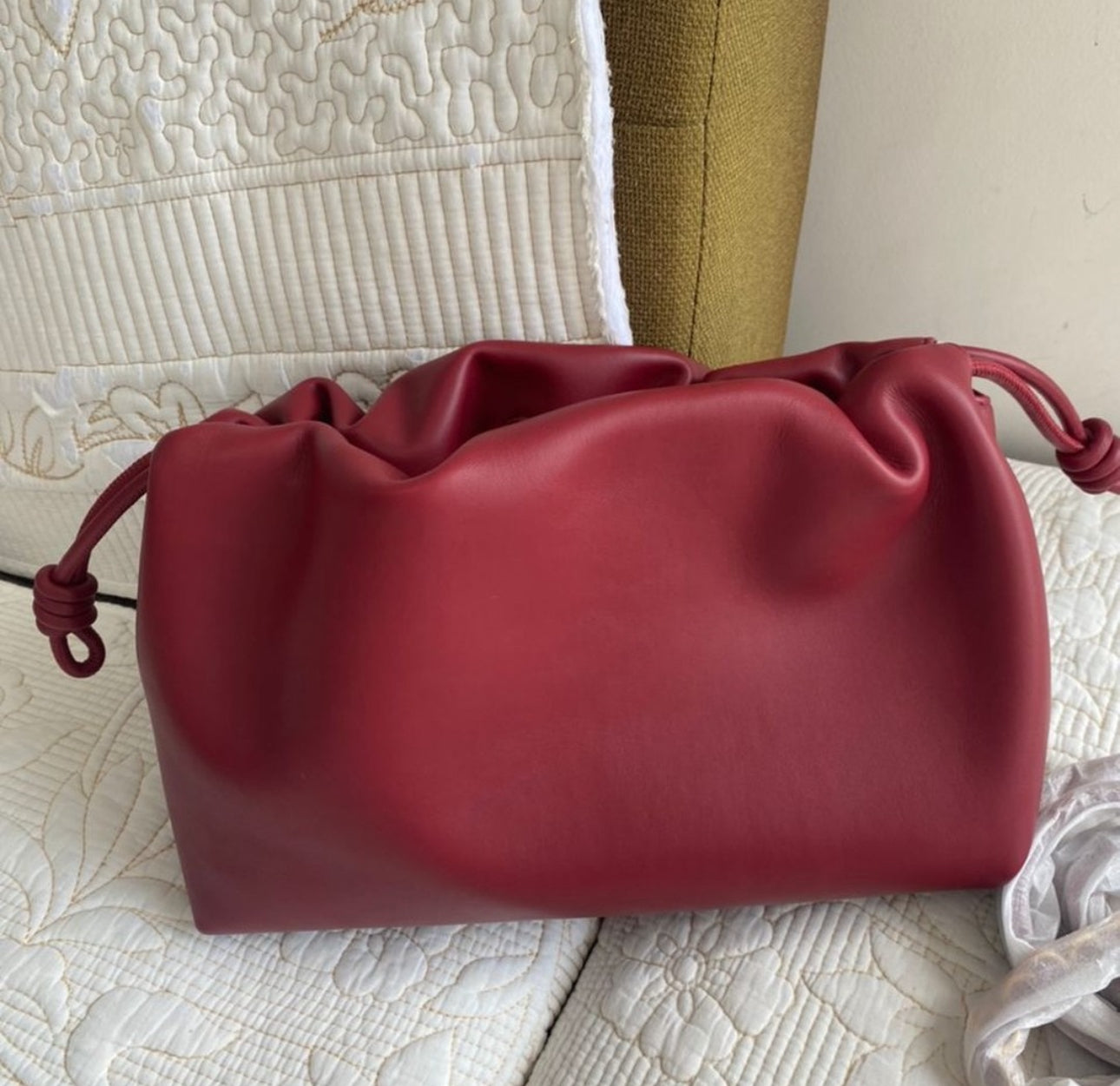 Crisom Flamenco purse in mellow nappa lambskin