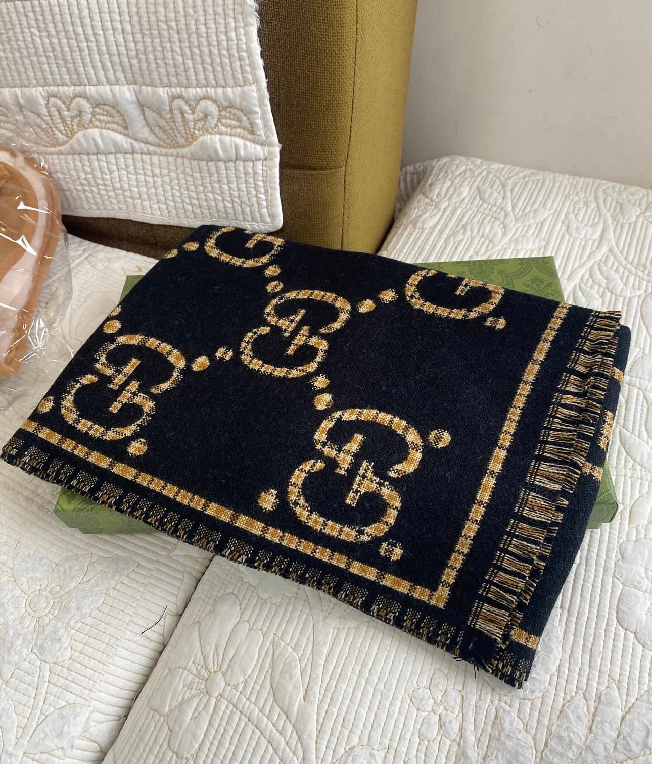 Check Wool Scarf